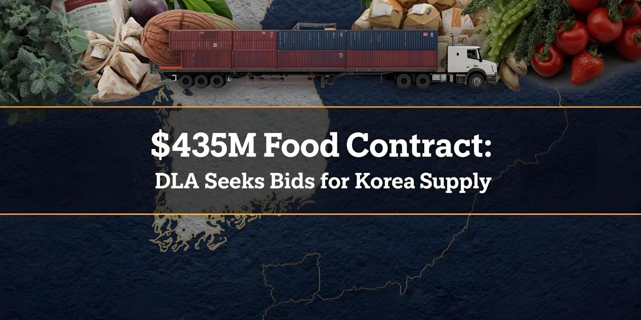 DLA Opens Bidding for Massive $435M South Korea Military Food Contract