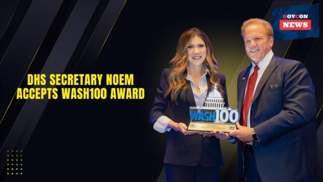 DHS Secretary Noem Accepts Wash100 Award
